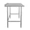 Flash Furniture Reese 430 Stainless Steel 18 Gauge Open Base Kitchen Prep and Work Table w/1.5-in Backsplash NH-WT-3072-OG-B1-5-GG - alternate 8